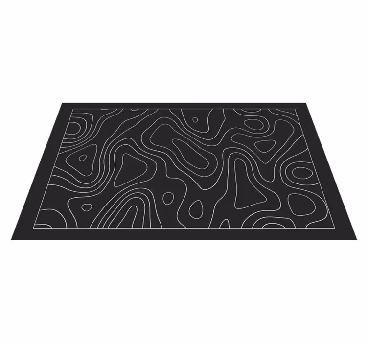Tapis vinyle géométrique contours abstraits - TenStickers
