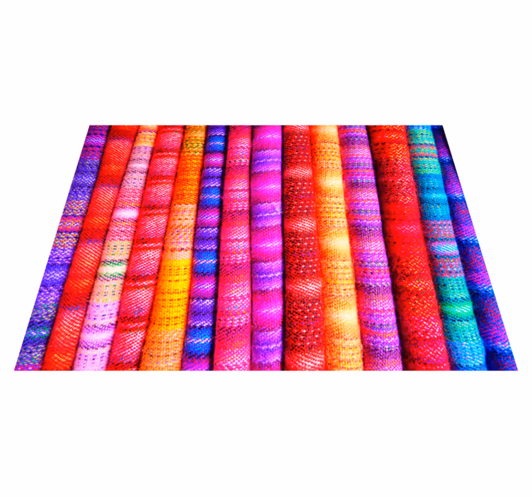 Tapis vinyle texture rayures de mosaïque colorées - TenStickers