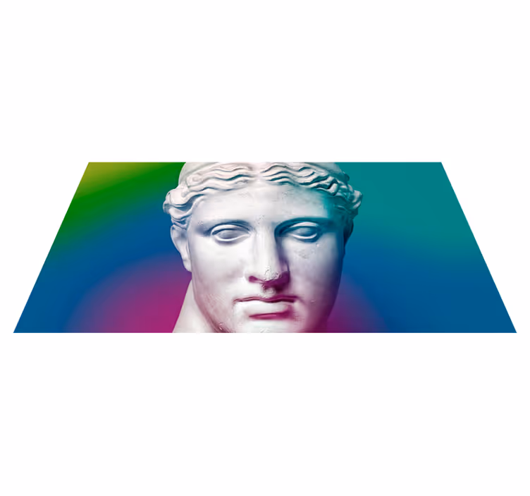 Tapis vinyle minimaliste dégradé sculptural - TenStickers