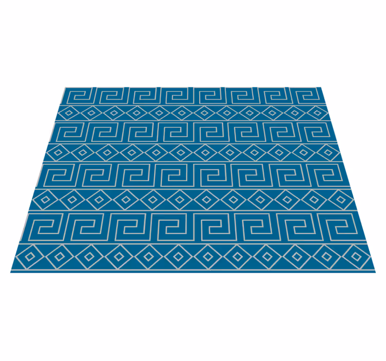 Tapis vinyle géométrique clé grecque architecturale - TenStickers