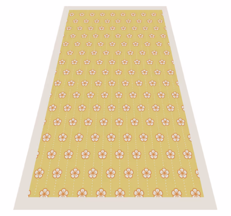 Tapis vinyle plantes accessoire de cuisine fleuri - TenStickers