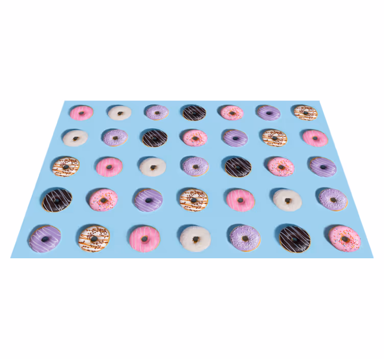 Tapis vinyle salle à manger beignets - TenStickers