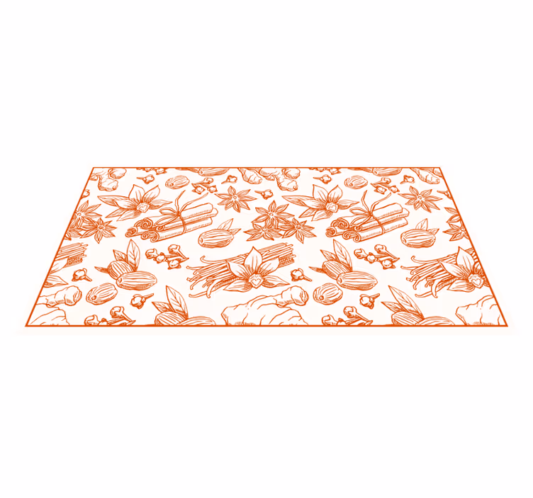Tapis vinyle plantes conception d'illustration florale - TenStickers