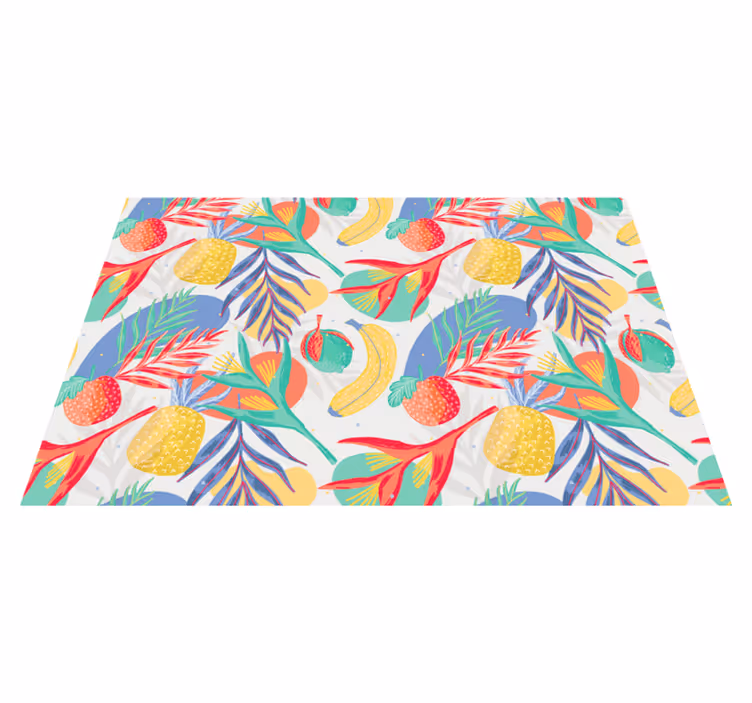 Tapis vinyle plantes motif de délice tropical - TenStickers