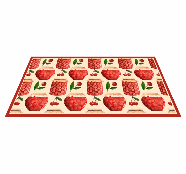 Tapis vinyle cuisine motif de confiture de cerises - TenStickers