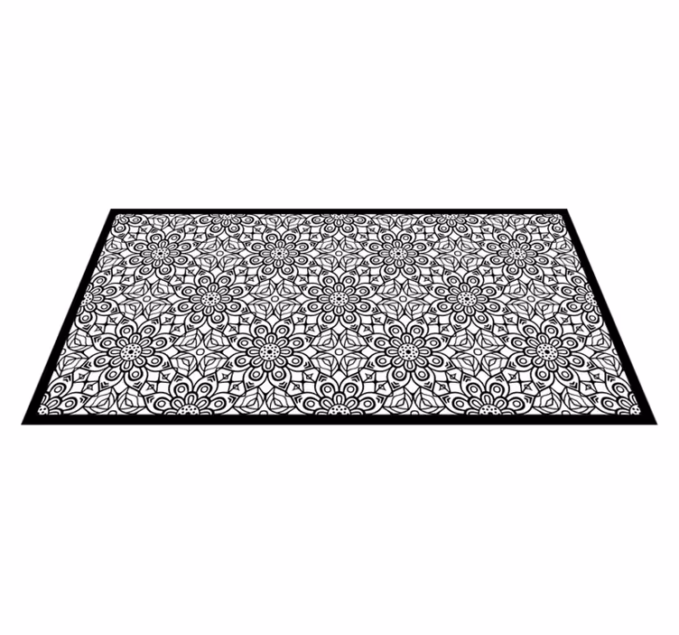 Tapis vinyle géométrique mandalas complexes - TenStickers