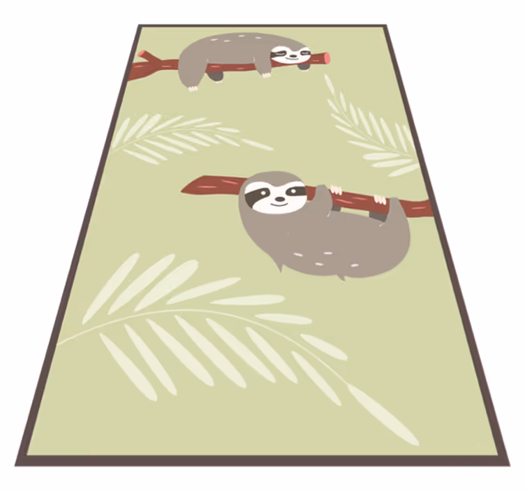 tapis vinyle animal Paresseux détendue - TenStickers