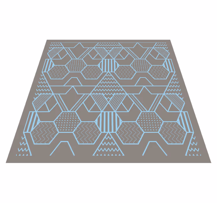 Tapis vinyle géométrique formes abstraites géométriques - TenStickers