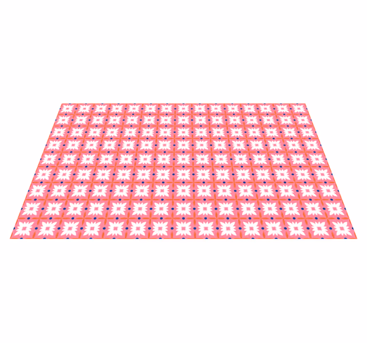 Tapis vinyle plantes surface à motif floral - TenStickers