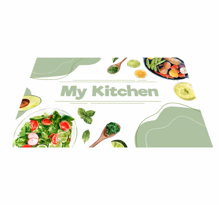 Tapis vinyle cuisine mon coin culinaire - TenStickers