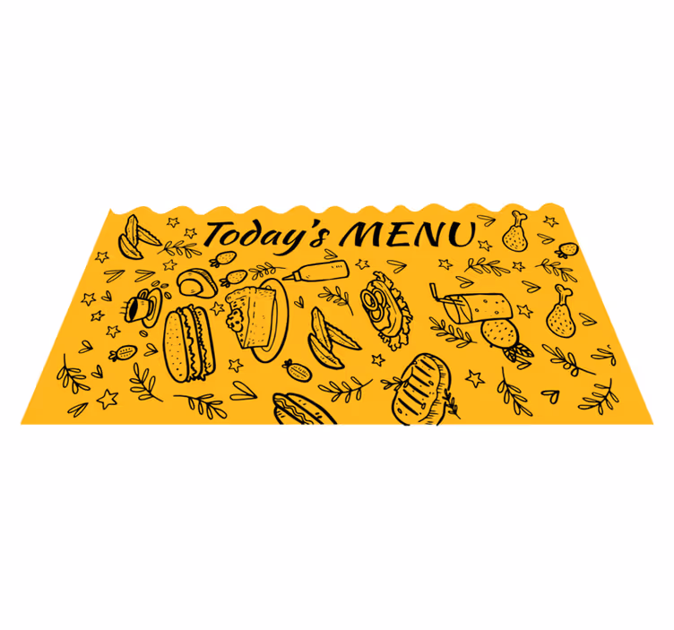 Tapis vinyle citation thème du menu du jour - TenStickers