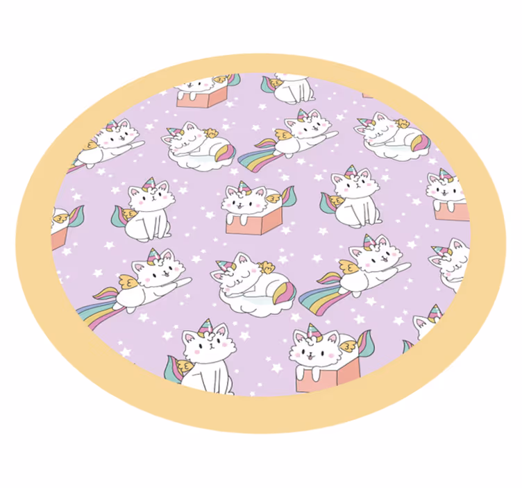 Tapis vinyle autres tapis aventure de chat licorne - TenStickers