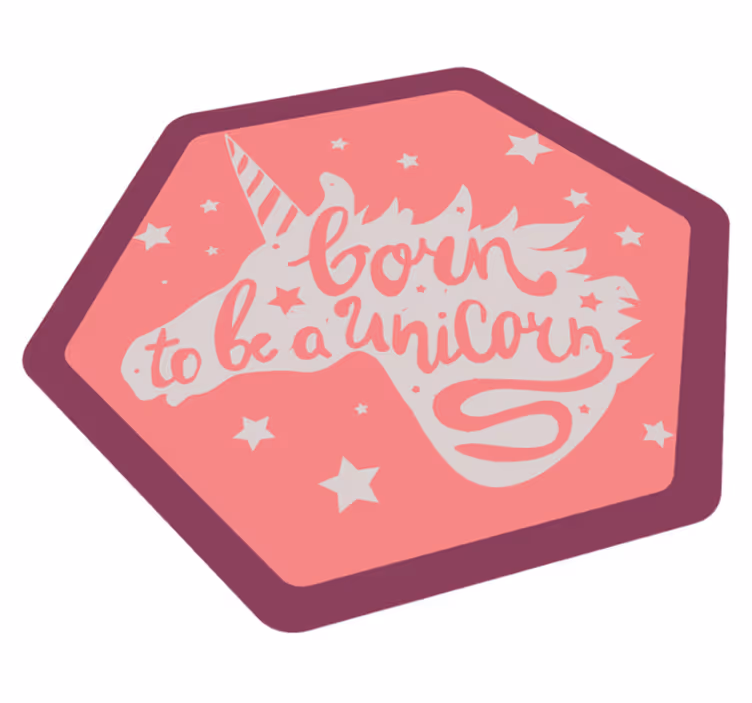 Tapis vinyle bébé licorne née - TenStickers
