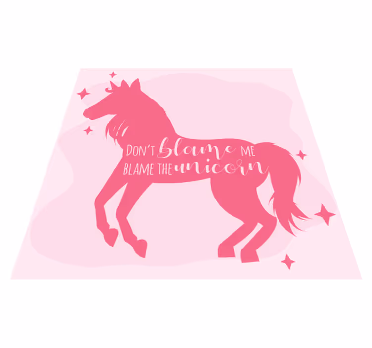 Tapis vinyle pour enfants blâmer la licorne - TenStickers