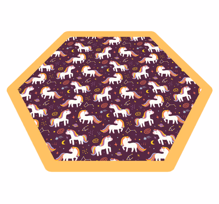 Tapis vinyle pour enfants zone de jeu licorne - TenStickers