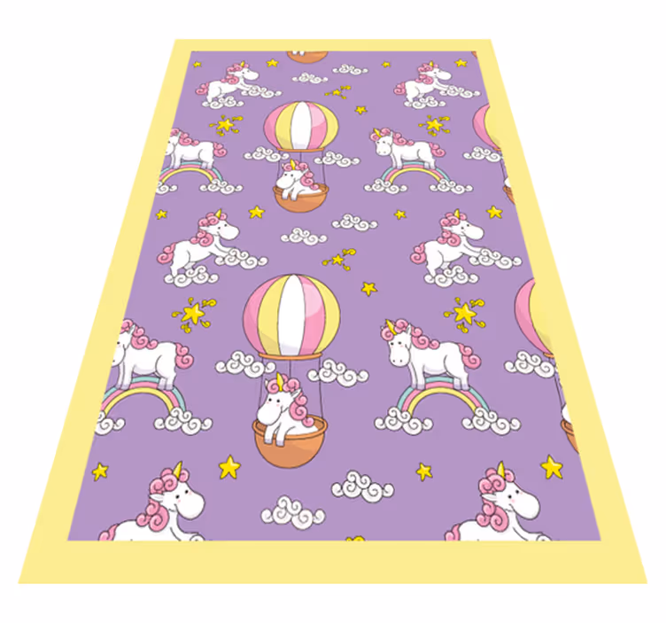 Tapis vinyle pour enfants motif de licorne ludique - TenStickers