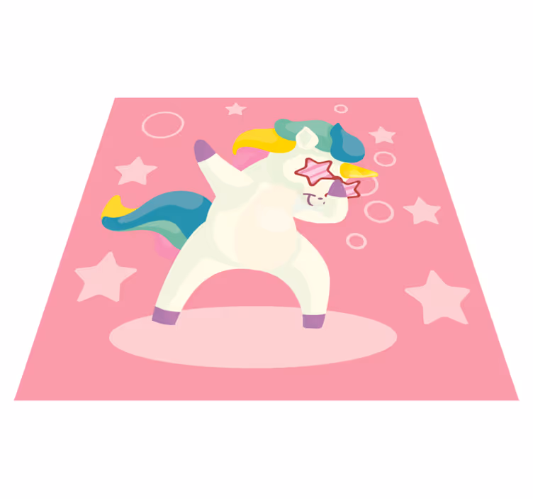 Tapis vinyle pour enfants magie de la licorne dansante - TenStickers