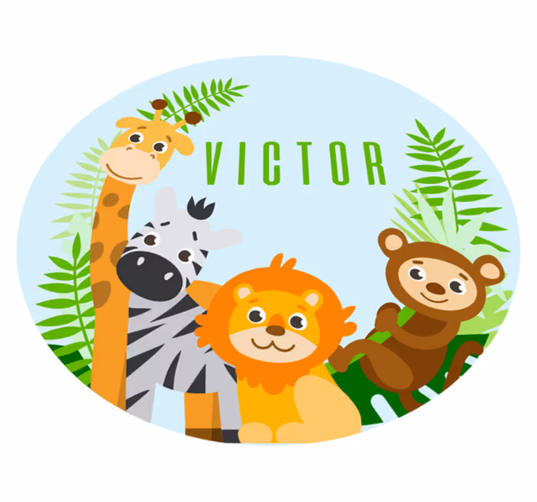 Tapis vinyle personnalisé safari personnalisable - TenStickers