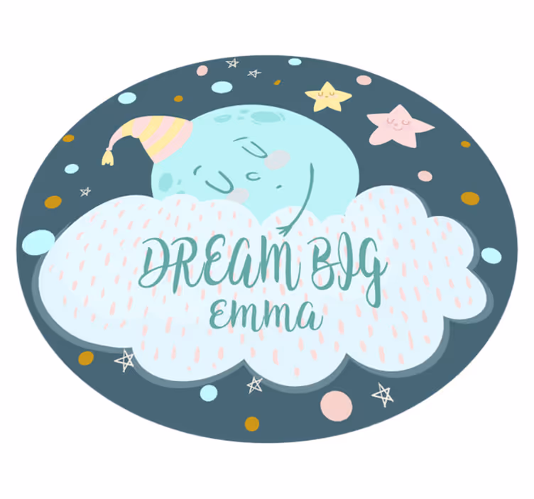 Tapis vinyle personnalisé clair de lune rêveur - TenStickers