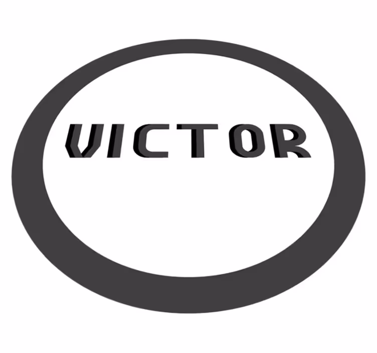 Tapis vinyle personnalisé initiales personnalisées - TenStickers