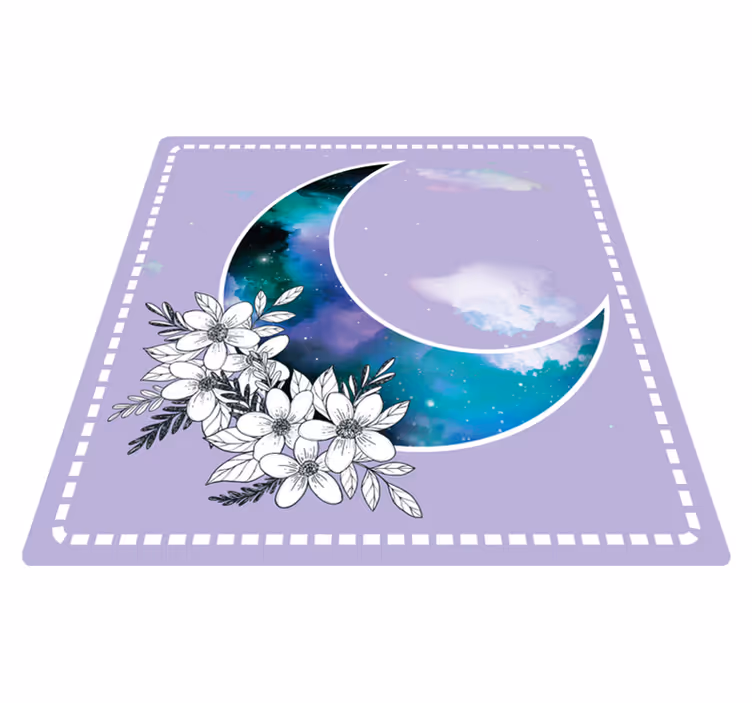 Tapis vinyle plantes fleurs célestes - TenStickers