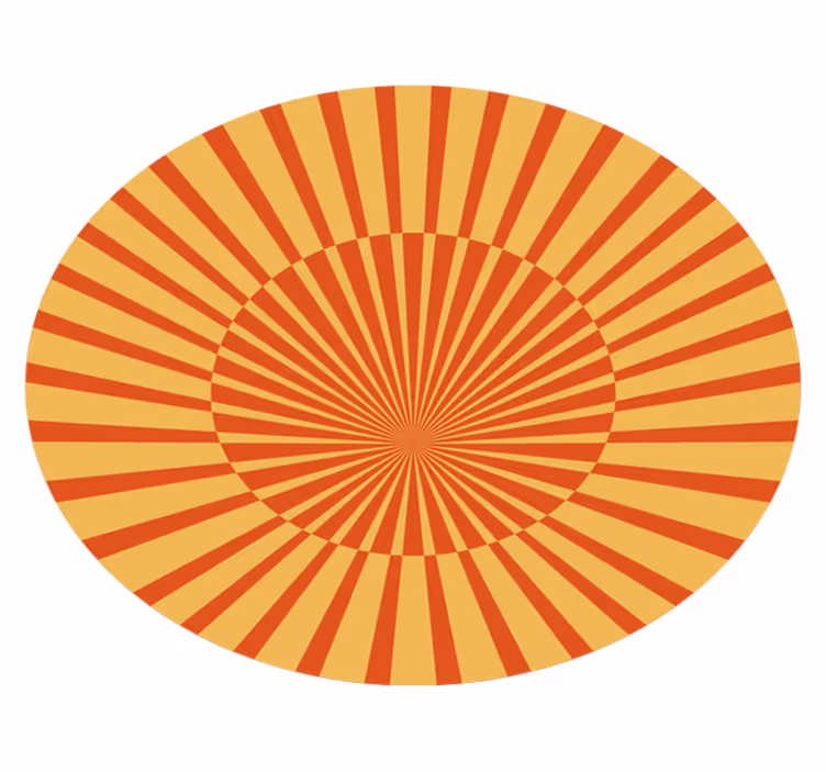 Tapis vinyle retro Soleil des années 70 - TenStickers