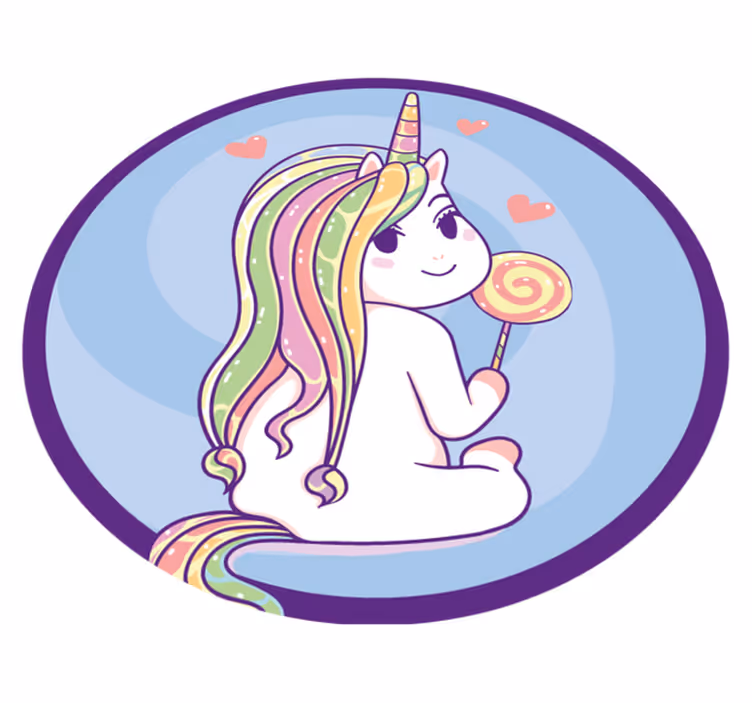 Tapis vinyle pour enfants sucette licorne - TenStickers