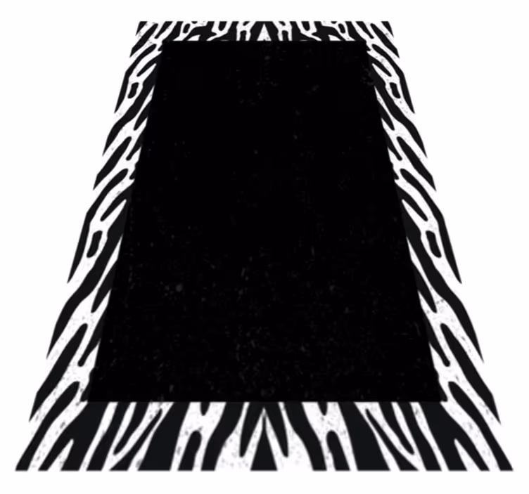 Tapis vinyle motif animal zèbre monochrome - TenStickers