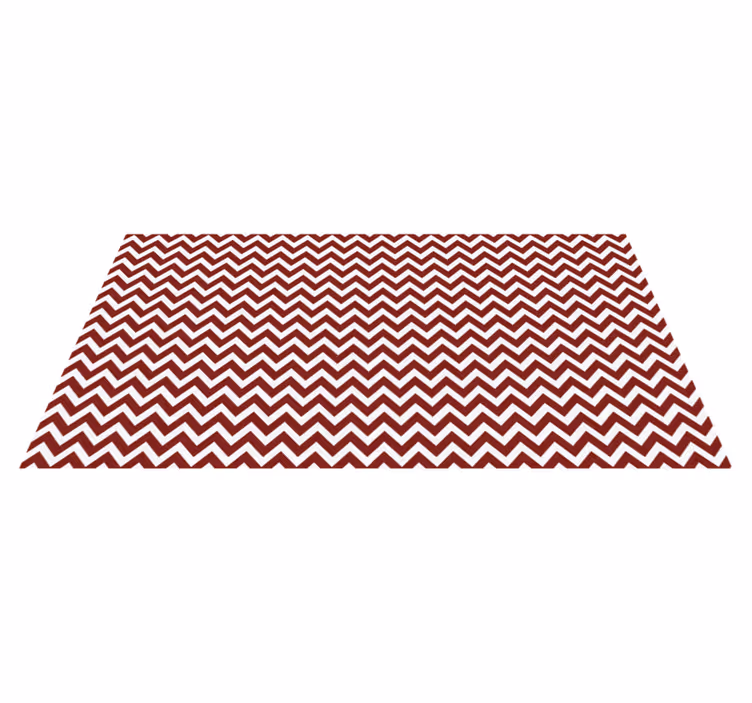 Tapis vinyle géométrique style chevron rouge - TenStickers