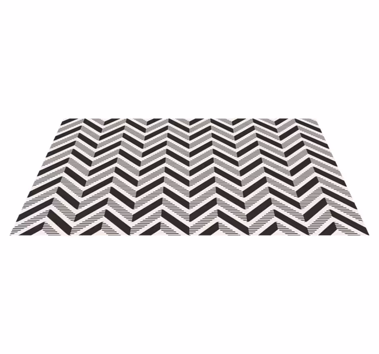 Tapis vinyle géométrique intrigue à chevrons - TenStickers
