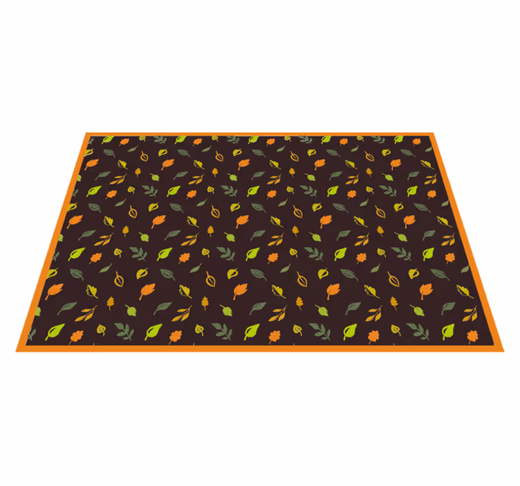 Tapis vinyle plantes motif de feuilles automnales - TenStickers