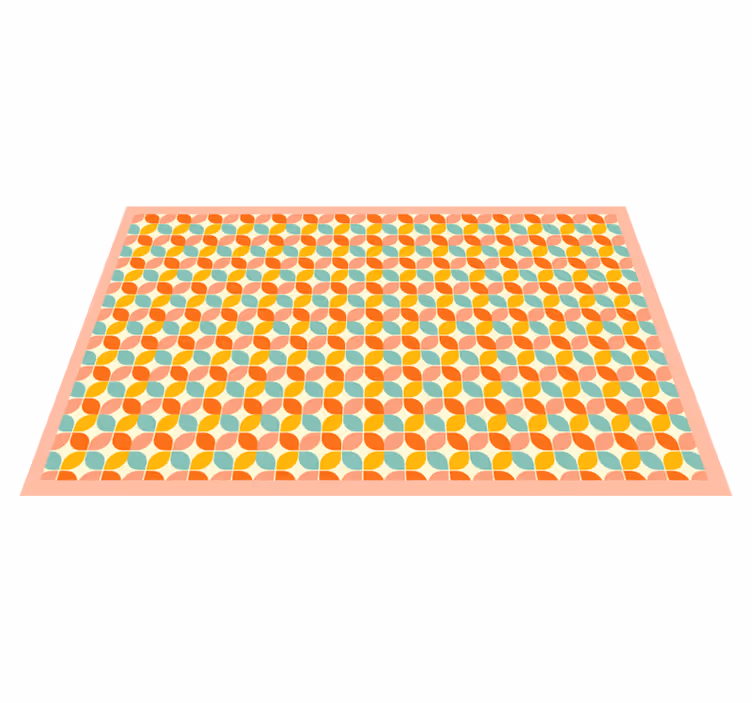 Tapis vinyle géométrique hexagones géométriques - TenStickers