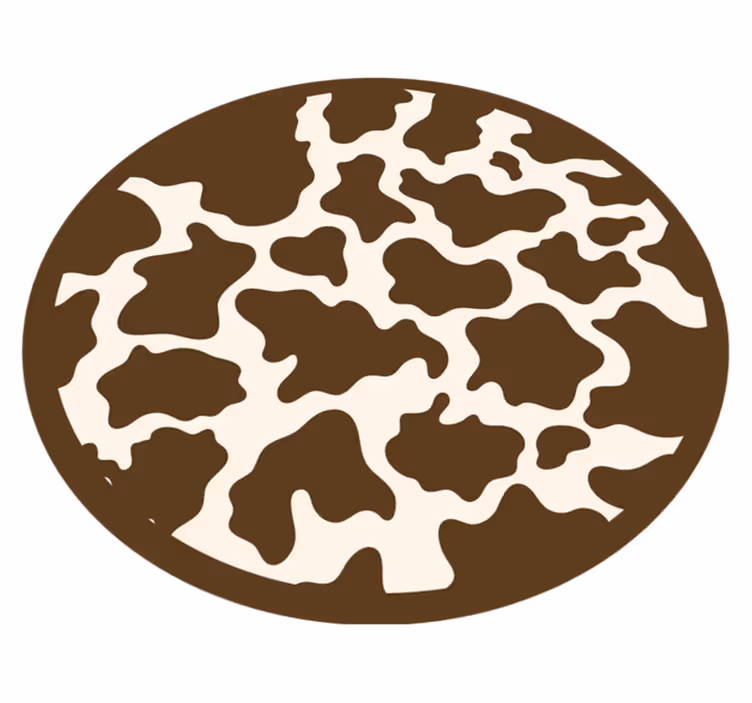 Tapis vinyle motif animal peau de vache circulaire - TenStickers