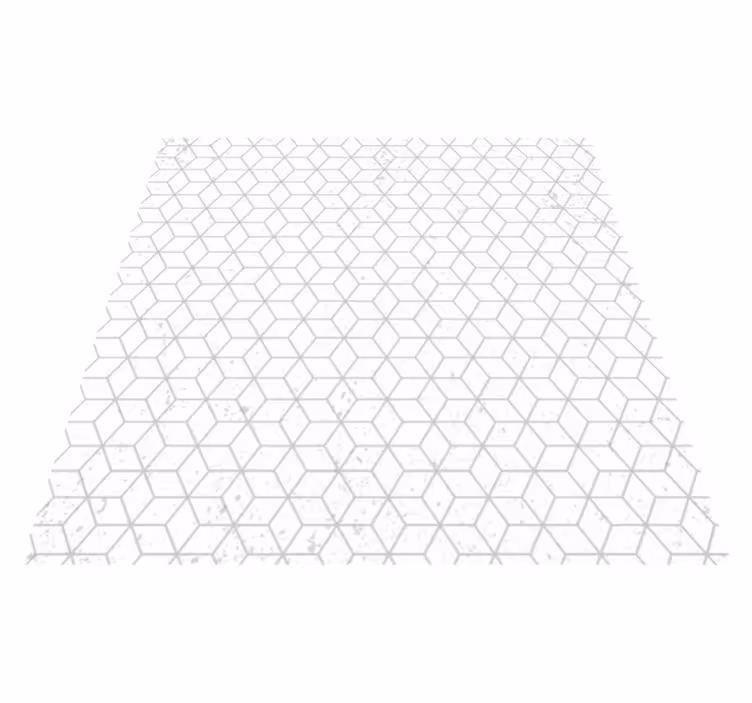 Tapis vinyle géométrique illusion de cube tridimensionnel - TenStickers
