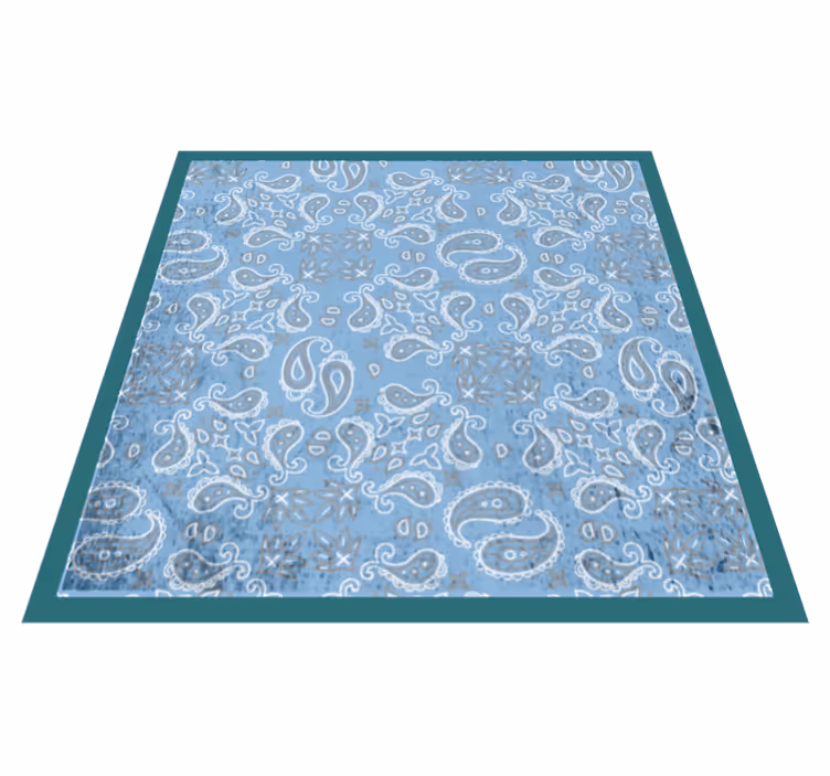 Tapis vinyle carreaux de ciment motif de tuiles cachemire - TenStickers