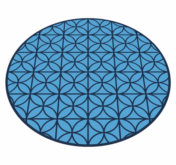 Tapis vinyle géométrique circulaire géométrique - TenStickers