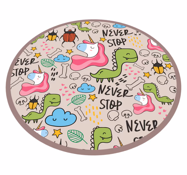 Tapis vinyle pour enfants conception de licorne ludique - TenStickers
