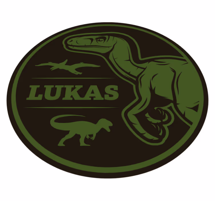 tapis vinyle animal Rapace de dinosaure avec texte - TenStickers