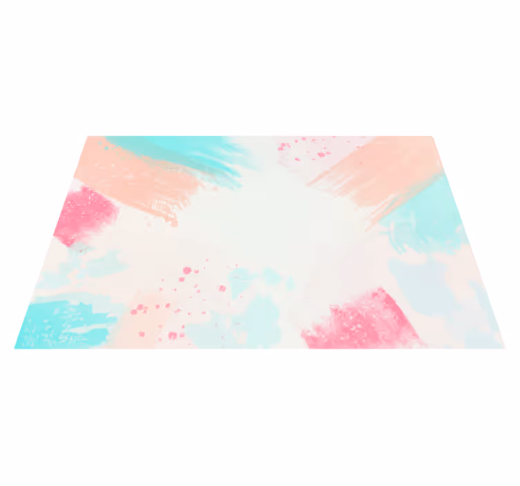 Tapis vinyle minimaliste éclaboussure de couleur abstraite - TenStickers