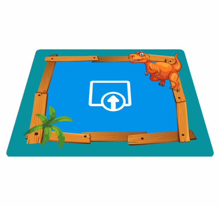 Tapis vinyle pour enfants dinosaure personnalisable - TenStickers
