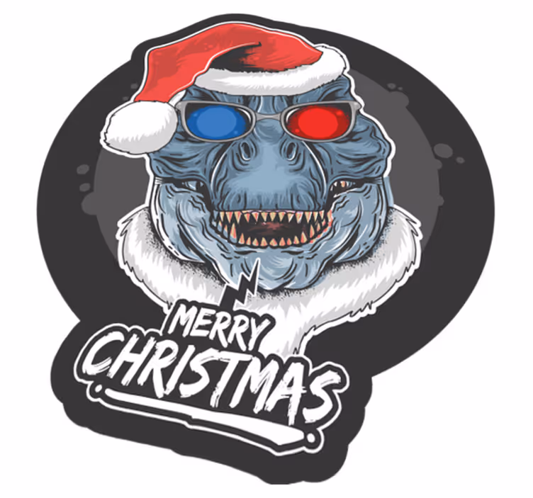 Tapis vinyle noël joie festive des monstres - TenStickers