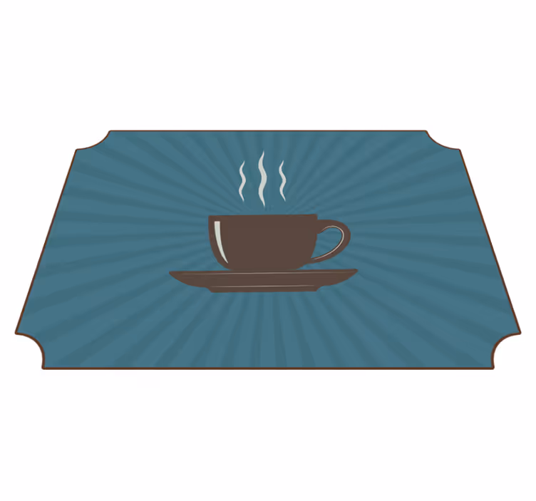 Tapis vinyle citation café fumant - TenStickers