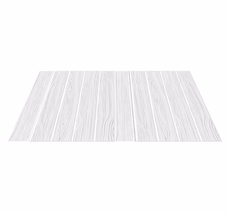 Tapis de cuisine effet planches de bois blanches - TenStickers