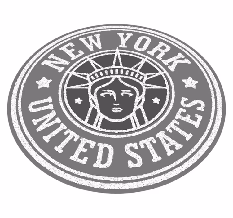 Tapis vinyle vintage timbre New York - TenStickers