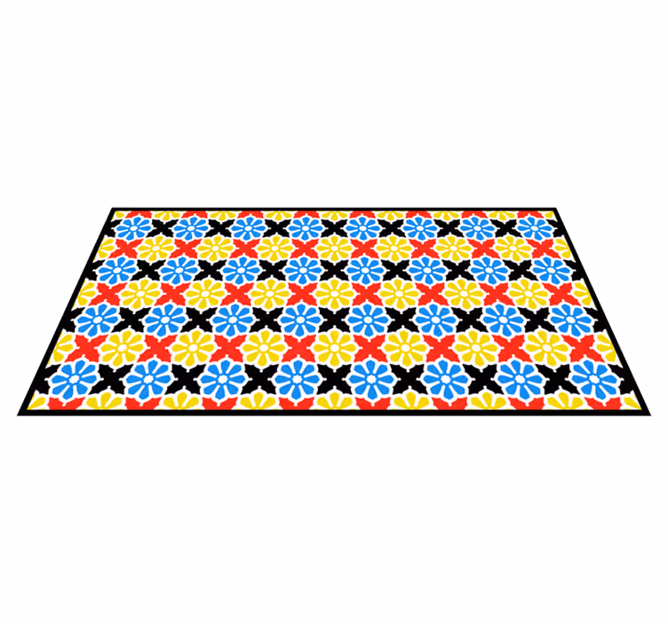 Tapis mosaique vinyle motif de mosaïque colorée - TenStickers