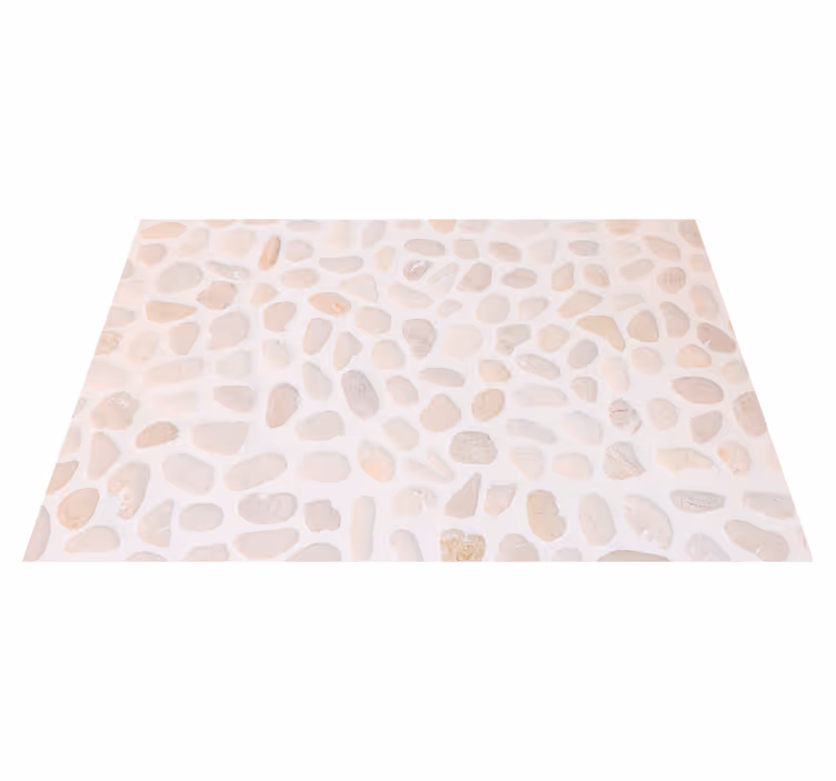 Tapis vinyle motif animal style de galets neutres - TenStickers