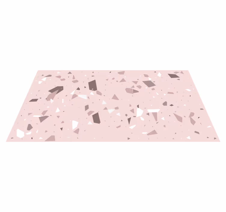 Tapis lino cuisine terrazzo géométrique - TenStickers
