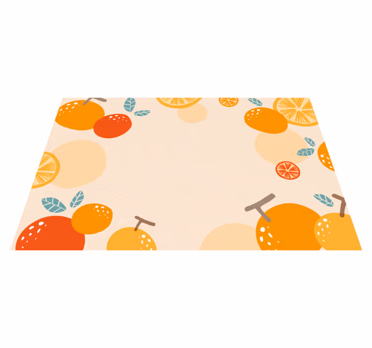 Tapis vinyle plantes motif d'agrumes - TenStickers