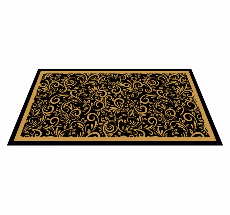 Tapis vinyle vintage motifs de tourbillons ornés - TenStickers