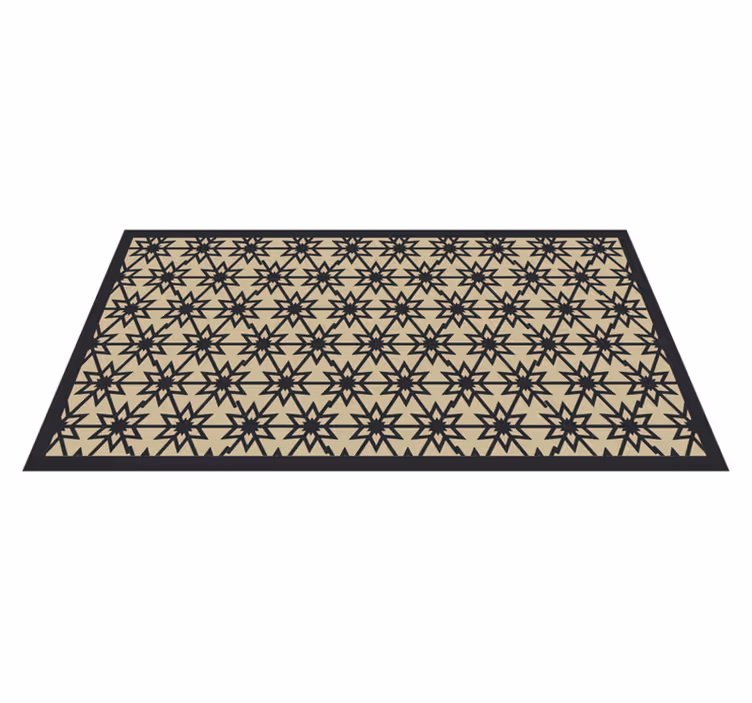 Tapis vinyle moderne étoiles et conception de diamant - TenStickers